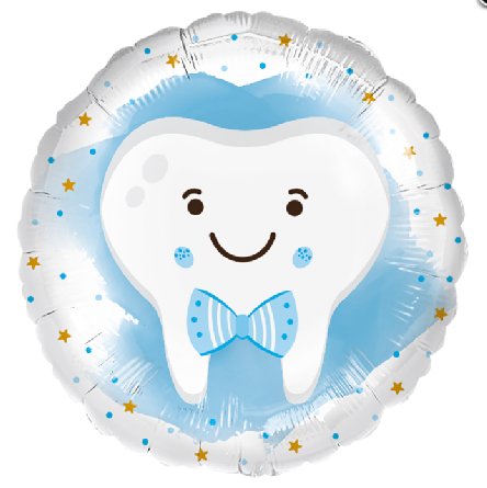 Folienballon Zahn für Jungen