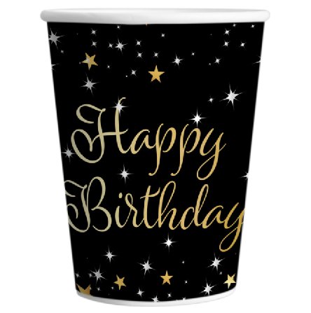 Geburtstag Trinkbecher Starlight, gold Geburtstag Trinkbecher Starlight, gold