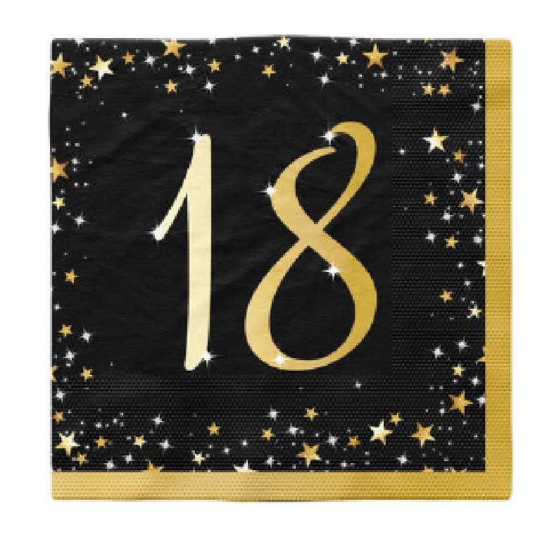 Servietten zum 18.Geburtstag Starlight Servietten zum 18.Geburtstag Starlight