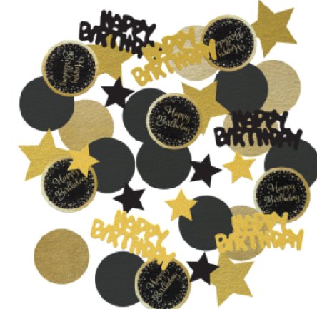 Konfetti Starlight Geburtstag,gold, 34g Konfetti Starlight Geburtstag,gold, 34g