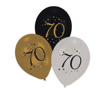 Luftballons zum 70.Geburtstag STARLIGHT