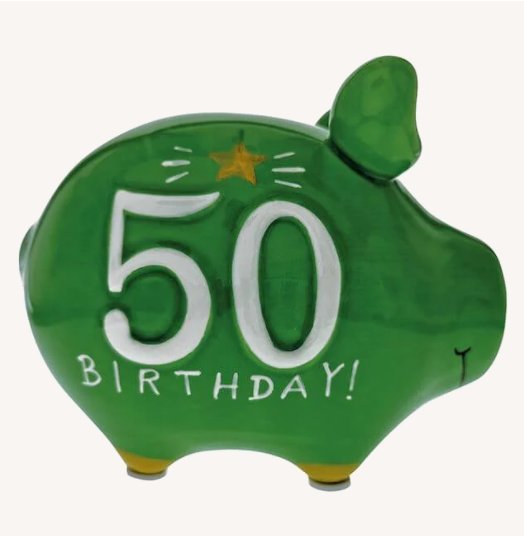 Sparschwein zum 50.Geburtstag