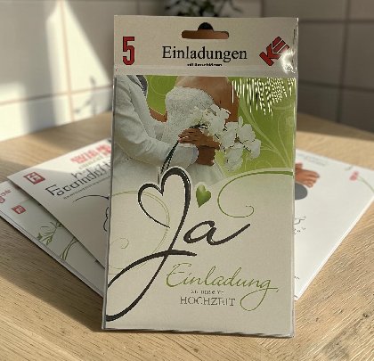Einladungskarten Hochzeit 11 x 15 cm