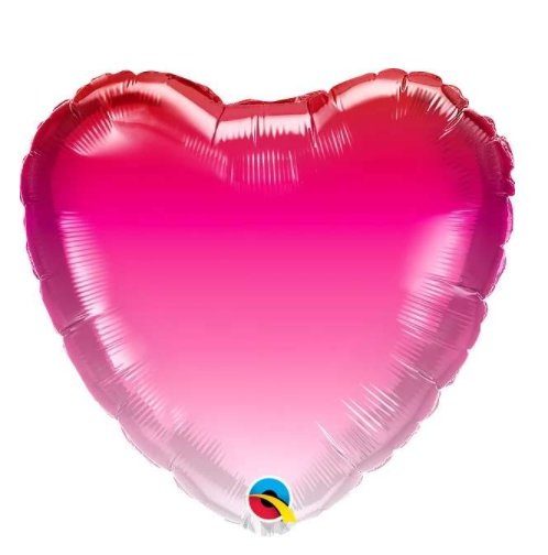 Ballon Herz pink Ombre, 46 cm