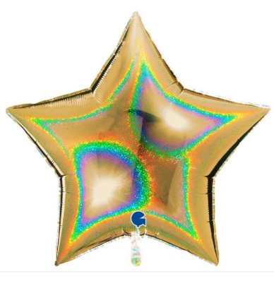 Stern Glitter Holograhic Gold, 91 cm