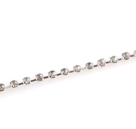 Strassband silber Schmuckband Strassband silber Schmuckband