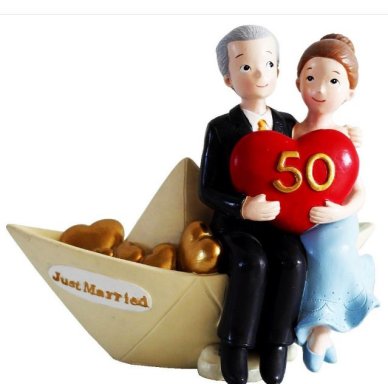 Goldene Hochzeit Paar auf Boot