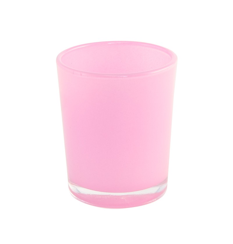 Teelichthalter - shiny pastell rosa