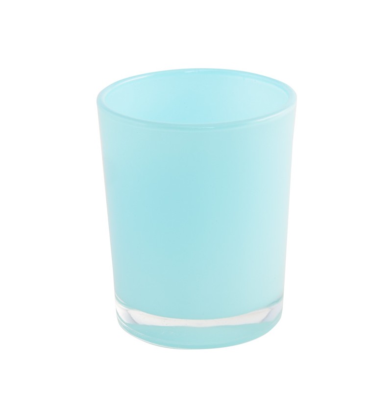 Teelichthalter - shiny pastell blau