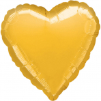 Folienballon Herz gold, 71 cm