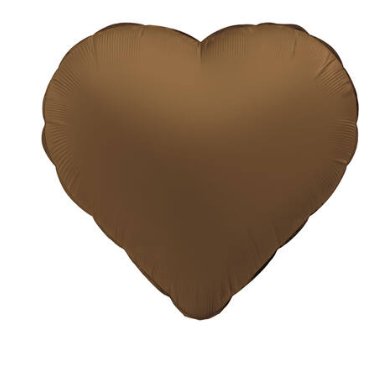Folienballon Herz Choco Brown, 45 cm Folienballon Herz Choco Brown, 45 cm