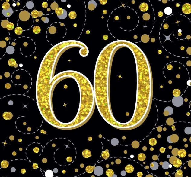 Servietten Sparkling Holo zum 60.Geburtstag