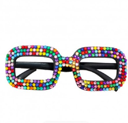 Karneval Brille - 50er Jahre bunt