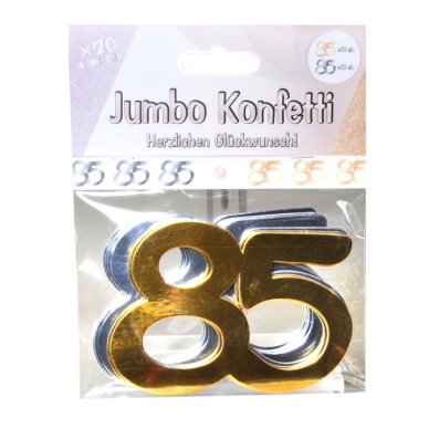 Jumbo-Konfetti 85, silber/gold, 20-tlg.