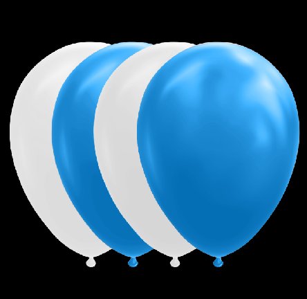 Luftballons in blau/weiß, 10 Stück