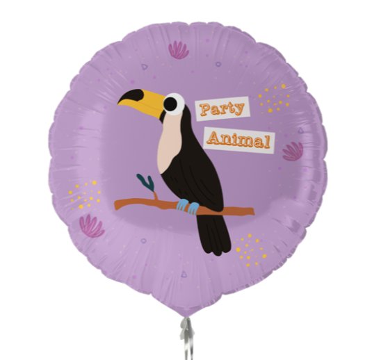 Folienballon Tukan mit Wackel Augen