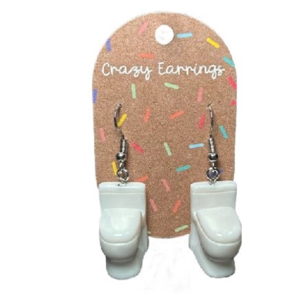 Crazy Ohrringe Toilette, 1 Paar Crazy Ohrringe Toilette, 1 Paar