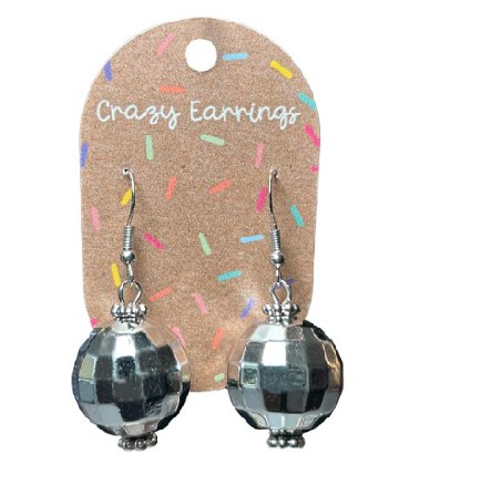 Ohrringe Discokugel, 1 Paar Ohrringe Discokugel, 1 Paar