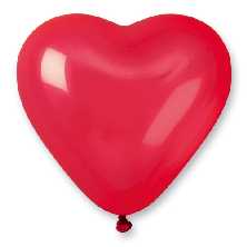 Herzballons: 100 x Luftballons, 25 cm, rot