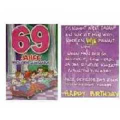Geburtstagskarte - 69 Jahre