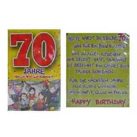 Geburtstagskarte - 70 Jahre
