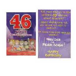 Geburtstagskarte - 46 Jahre