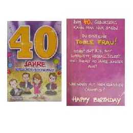 Geburtstagskarte - 40 Jahre