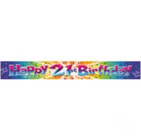 Happy 21 Birthday Banner
