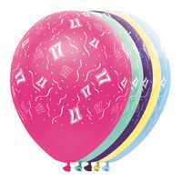 Pearl Luftballons mit Zahl 17