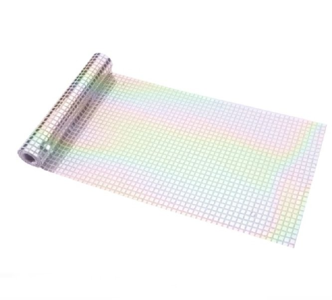 Tischläufer Silber mit Effekt, 3m x 28 cm