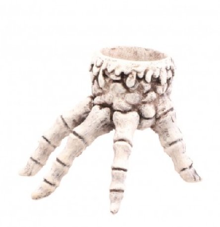 Kerzenhalter mit Skeletthand
