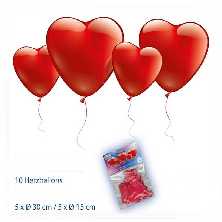 Rotfarbene Herzballons