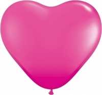 Pinkfarbene Herzballons