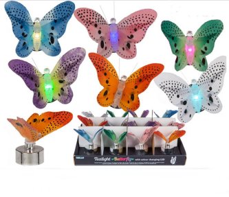 Teelichthalter Schmetterling mit LED