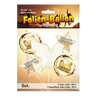 Folien Ballon Set Jugendweihe, 5-tlg.