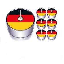 Deutschlandfarben- Teelichter