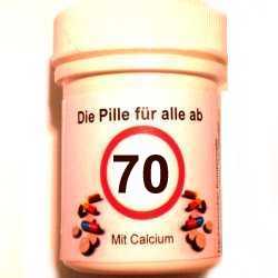 Geschenke 70. Geburtstag: Die Pille für alle ab 70