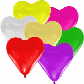 Herzluftballons in BUNT