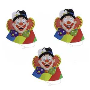 Hütchen mit Clowngesicht