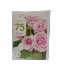 75. Geburtstag Glückwunschkarte
