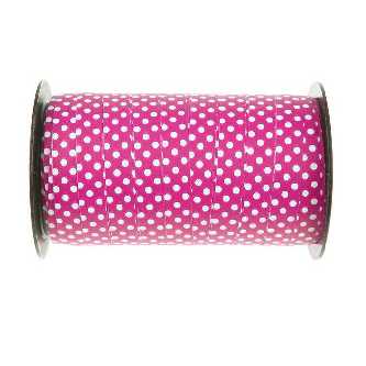 Kräusel- Geschenkband, pink Dots