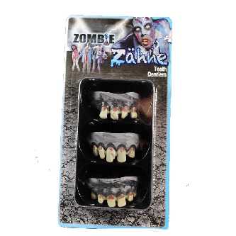 Zombie Horror Zähne im 3er Pack