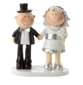 Silberne Hochzeit - Brautpaar, 8,5 cm