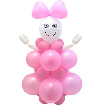 Folienballon Baby Girl als Deko Set