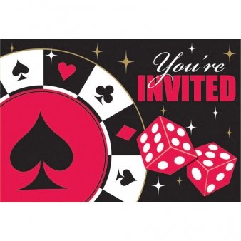 Casino Einladungskarten