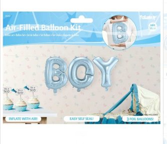 Folienballonbuchstaben BABY BOY Set