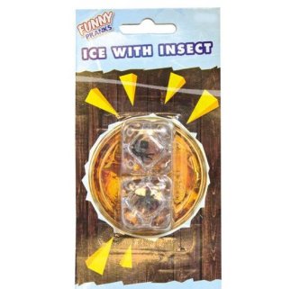 Eiswürfel mit Insekten als Scherz