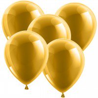 Silvester - 10 x goldene Luftballons
