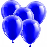100 Luftballons 33 cm - Metallic - Blau