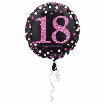 Folienballon zum 18. Geburtstag, pink